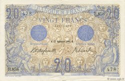 20 Francs BLEU FRANCE  1906 F.10.01 SUP+