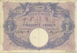 50 Francs BLEU ET ROSE FRANCE  1904 F.14.16 TB+