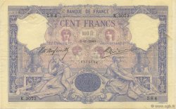 100 Francs BLEU ET ROSE FRANCE  1900 F.21.14 TTB+