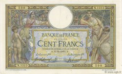 100 Francs LUC OLIVIER MERSON sans LOM FRANCE  1910 F.23.02 SUP