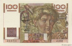 100 Francs JEUNE PAYSAN filigrane inversé FRANKREICH  1953 F.28bis.02