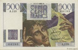 500 Francs CHATEAUBRIAND FRANCE  1952 F.34.09 SPL+
