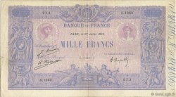 1000 Francs BLEU ET ROSE FRANCE  1923 F.36.39 TB à TTB
