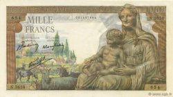 1000 Francs DÉESSE DÉMÉTER FRANCE  1943 F.40.17