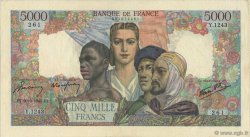 5000 Francs EMPIRE FRANÇAIS FRANCE  1945 F.47.44 pr.SUP