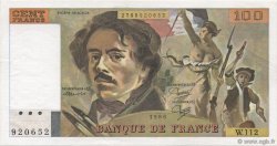 100 Francs DELACROIX modifié FRANCE  1986 F.69.10 pr.SPL