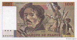 100 Francs DELACROIX imprimé en continu FRANCIA  1990 F.69bis.02b