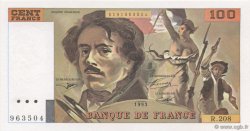 100 Francs DELACROIX  UNIFACE FRANCE  1995 F.69bisU.05 NEUF