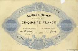 50 Francs type 1868 Indices Noirs FRANCE  1883 F.A38.13 TB+