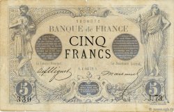 5 Francs NOIR FRANCE  1872 F.01.02