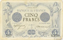 5 Francs NOIR FRANCE  1873 F.01.19 SUP