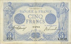 5 Francs BLEU FRANCE  1915 F.02.28 TTB