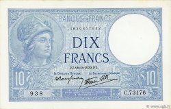 10 Francs MINERVE modifié FRANCE  1939 F.07.09 pr.NEUF