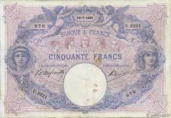 50 Francs BLEU ET ROSE FRANCE  1902 F.14.14 B+