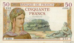 50 Francs CÉRÈS FRANCE  1935 F.17.03 TTB