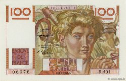 100 Francs JEUNE PAYSAN FRANCE  1951 F.28.29 NEUF