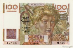 100 Francs JEUNE PAYSAN filigrane inversé FRANCE  1953 F.28bis.03 pr.NEUF