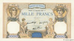 1000 Francs CÉRÈS ET MERCURE type modifié FRANCE  1937 F.38.05 TTB+
