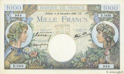 1000 Francs COMMERCE ET INDUSTRIE FRANCE  1940 F.39.03 pr.SUP