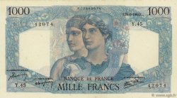 1000 Francs MINERVE ET HERCULE FRANCE 1945 F.41.04