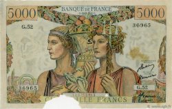 5000 Francs TERRE ET MER FRANCE  1949 F.48.00X B+