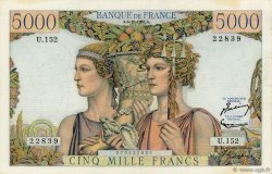 5000 Francs TERRE ET MER FRANCE  1956 F.48.12 TTB