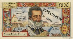 5000 Francs HENRI IV FRANCE  1957 F.49.01Spn SUP+