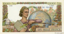 10000 Francs GÉNIE FRANÇAIS FRANCE  1954 F.50.72 SUP à SPL