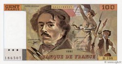 100 Francs DELACROIX imprimé en continu FRANCE  1991 F.69bis.04a NEUF