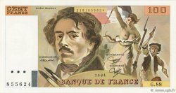 100 Francs DELACROIX UNIFACE FRANCE  1995 F.69U.08