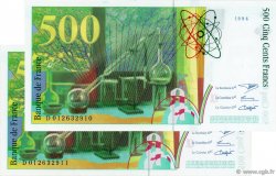 500 Francs PIERRE ET MARIE CURIE Sans le symbole du Radium FRANCE  1994 F.76f3.01 NEUF