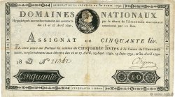 50 Livres FRANCE  1792 Ass.28a TTB