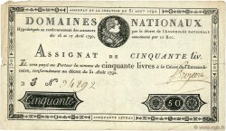 50 Livres FRANCE  1792 Ass.32a TTB