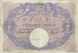 50 Francs BLEU ET ROSE FRANCE  1903 F.14.15 B+