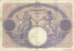 50 Francs BLEU ET ROSE FRANCE  1908 F.14.21 TB+