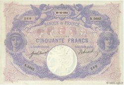 50 Francs BLEU ET ROSE FRANCE  1914 F.14.27 SUP+