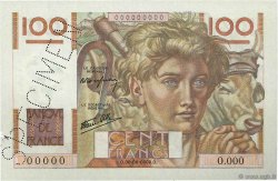 100 Francs JEUNE PAYSAN FRANCE  1945 F.28.01Sp pr.SPL