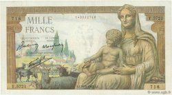 1000 Francs DÉESSE DÉMÉTER FRANCE  1943 F.40.24 SUP