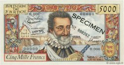 5000 Francs HENRI IV FRANCE  1957 F.49.01Spn SUP+