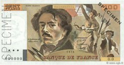 100 Francs DELACROIX FRANCE  1978 F.69.01Spn pr.SPL