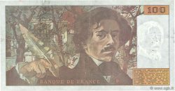 100 Francs DELACROIX imprimé en continu FRANCE  1990 F.69bis.01bE TB+