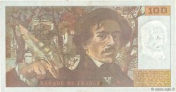 100 Francs DELACROIX imprimé en continu FRANCE  1990 F.69bis.01bG VF
