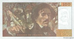 100 Francs DELACROIX imprimé en continu FRANCE  1990 F.69bis.02d pr.SPL