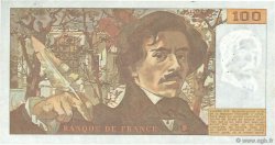 100 Francs DELACROIX imprimé en continu FRANCE  1991 F.69bis.03c1 TTB