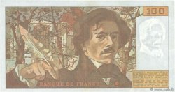100 Francs DELACROIX imprimé en continu FRANCE  1991 F.69bis.04c TTB