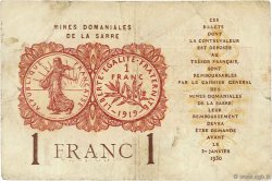 1 Franc MINES DOMANIALES DE LA SARRE FRANCE  1920 VF.51.01 TB+