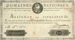 50 Livres FRANCE  1790 Ass.04a pr.TTB