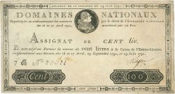 100 Livres FRANCE  1791 Ass.15a TTB