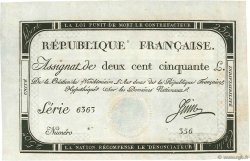 250 Livres FRANCE  1793 Ass.45a SUP