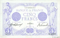 5 Francs BLEU FRANCE  1915 F.02.24 SUP+